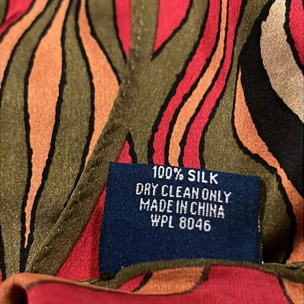 Charter Club 100% Silk oblong scarf 26” x 11”